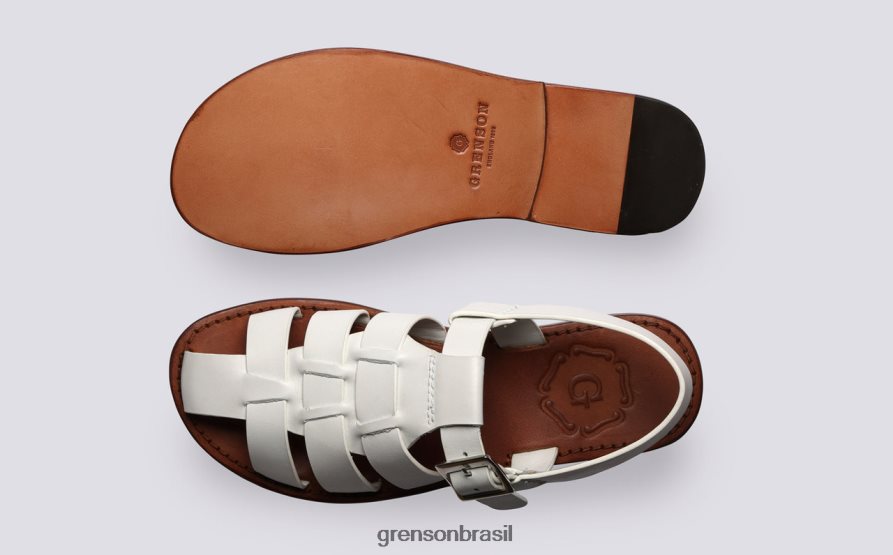 mulheres Grenson branco rainha sandálias 04NFHP378