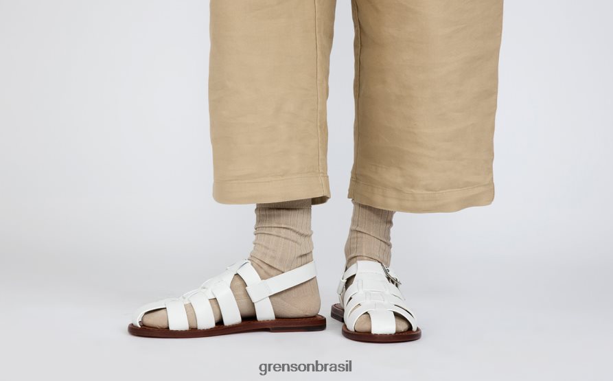 mulheres Grenson branco rainha sandálias 04NFHP378