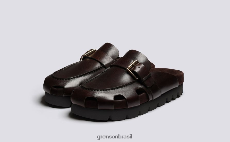 mulheres Grenson marrom escuro pontilhado sandálias 04NFHP371