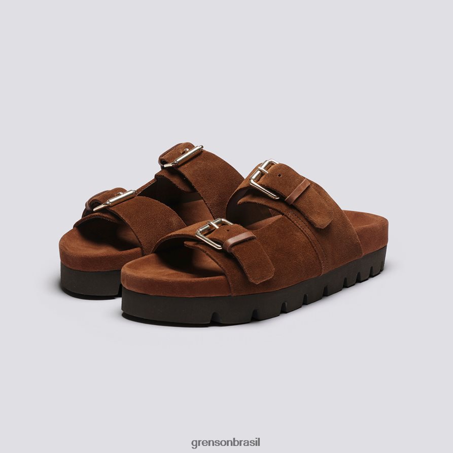mulheres Grenson marrom flora sandálias 04NFHP373