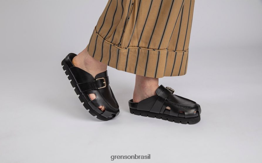 mulheres Grenson preto pontilhado sandálias 04NFHP372
