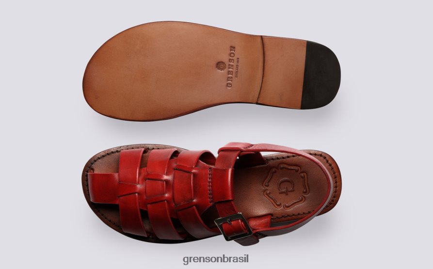 mulheres Grenson vermelho rainha sandálias 04NFHP379