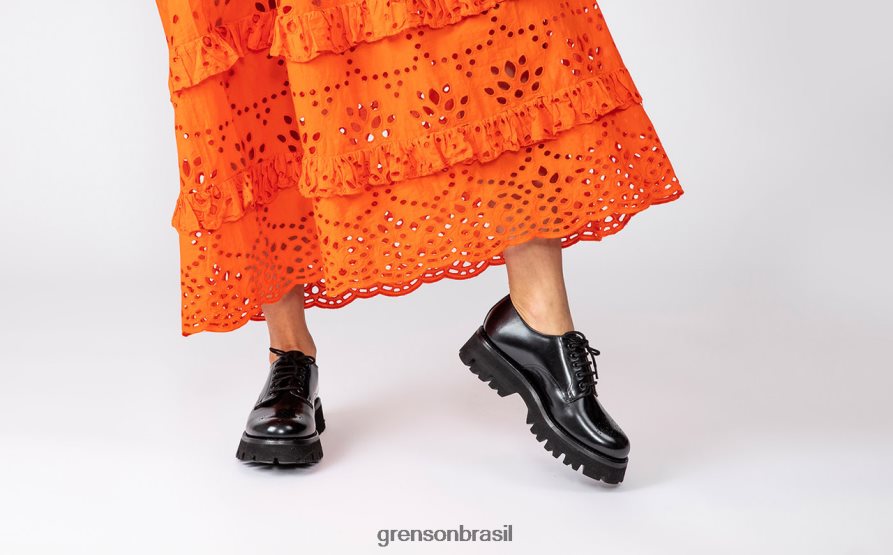 mulheres Grenson preto azevinho sapatos formais 04NFHP323