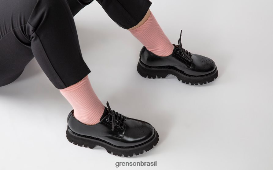 mulheres Grenson preto azevinho sapatos formais 04NFHP323