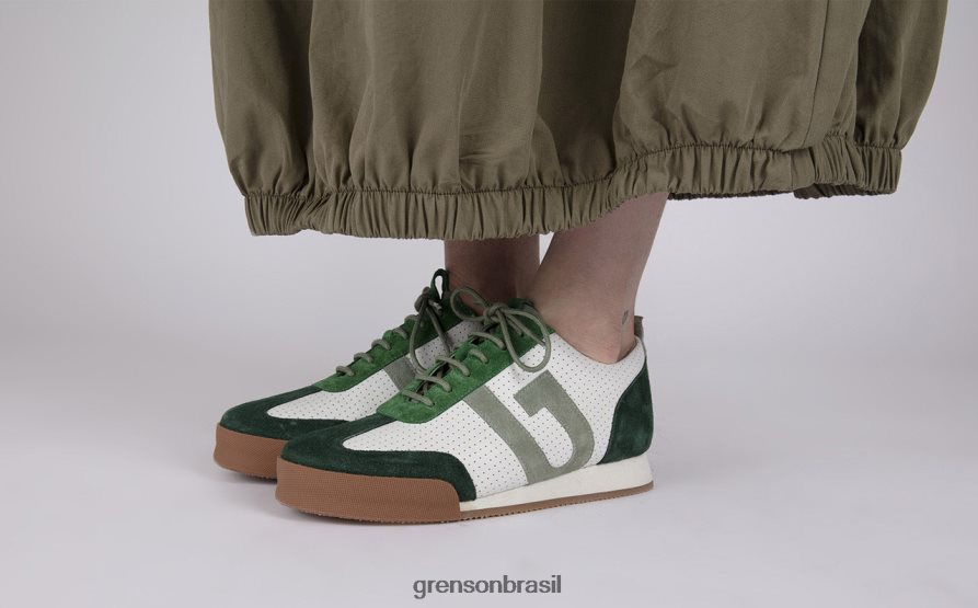 mulheres Grenson Branco Verde tênis 51 tênis 04NFHP361