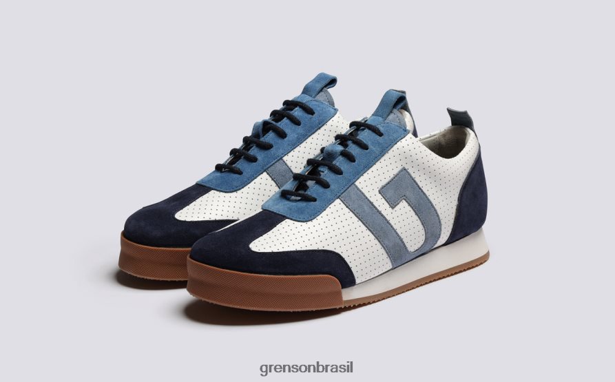 mulheres Grenson Branco azul tênis 51 tênis 04NFHP344