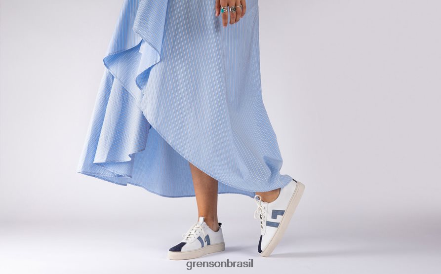 mulheres Grenson Branco azul tênis 67 tênis 04NFHP352