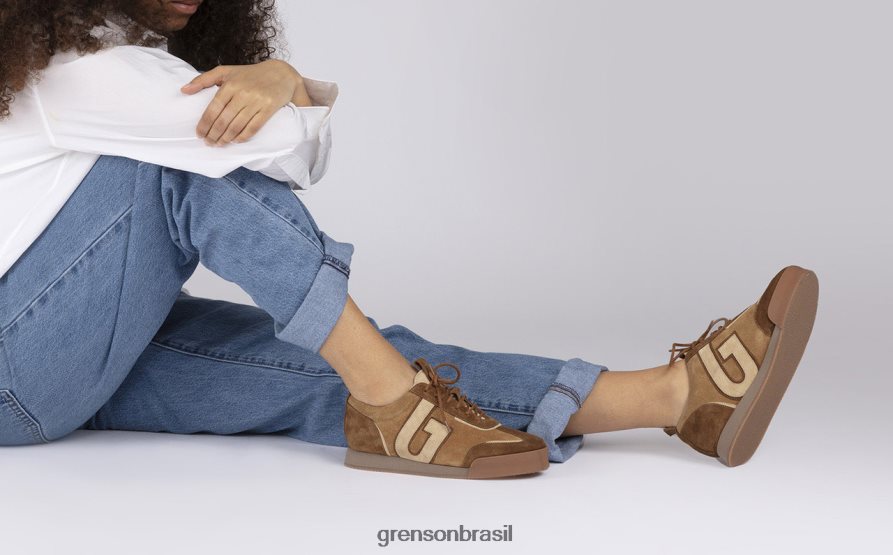 mulheres Grenson café/creme tênis 51+ tênis 04NFHP362