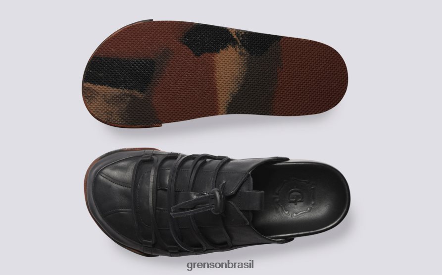 mulheres Grenson preto polido tênis 75 tênis 04NFHP358